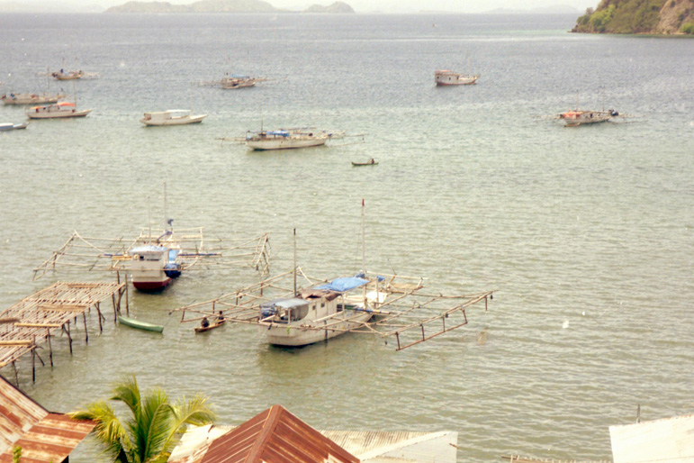 Aussicht vom Restaurant Nirwana Labuanbajo, Komodo,Rinca Island, Tauchen auf der Insel Flores in  Indonesien