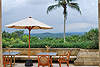 Luxushotel Amanjiwo mit Blick auf den Borobudur