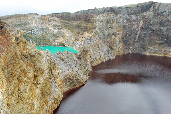 Indonesia - Flores Island -  Kelimutu -  The east lake is also called Tiwu Ata Polo (Bewitched or Enchanted Lake). Colors: 2013