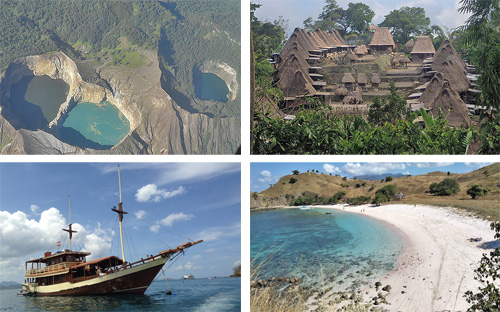 Kelimutu, Bena, Komodo und Pink Beach Tour